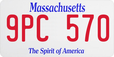 MA license plate 9PC570