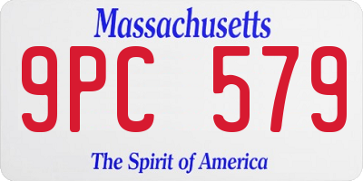 MA license plate 9PC579