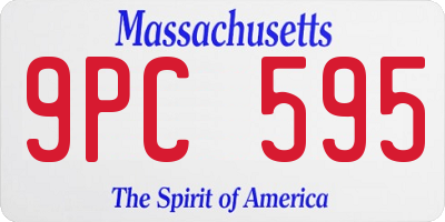 MA license plate 9PC595