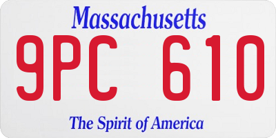 MA license plate 9PC610