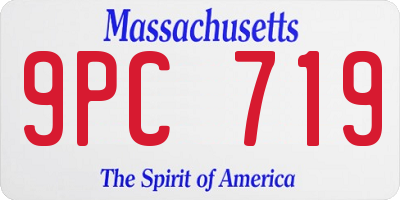 MA license plate 9PC719