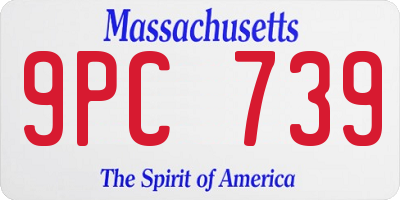 MA license plate 9PC739