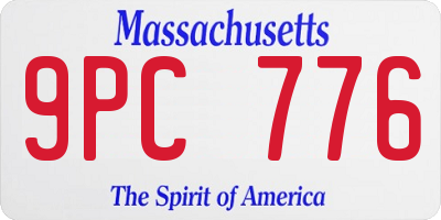 MA license plate 9PC776