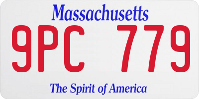 MA license plate 9PC779