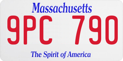 MA license plate 9PC790