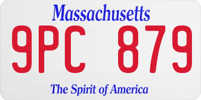 MA license plate 9PC879