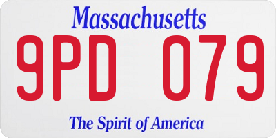 MA license plate 9PD079
