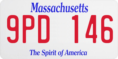 MA license plate 9PD146