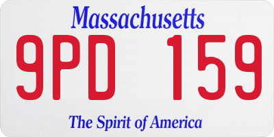 MA license plate 9PD159