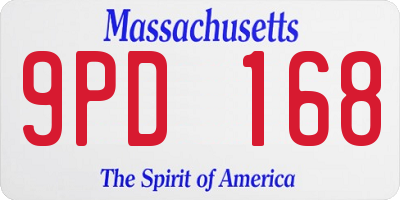 MA license plate 9PD168