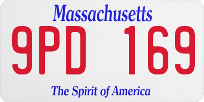 MA license plate 9PD169
