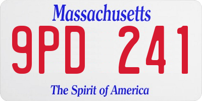 MA license plate 9PD241