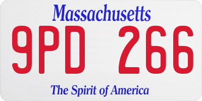 MA license plate 9PD266