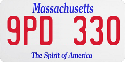 MA license plate 9PD330