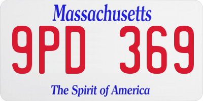 MA license plate 9PD369