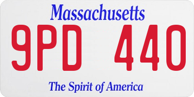 MA license plate 9PD440