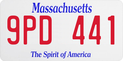 MA license plate 9PD441