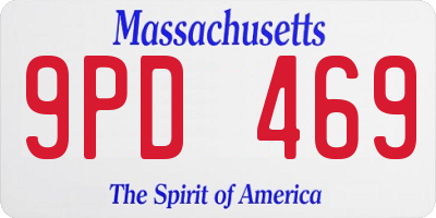 MA license plate 9PD469
