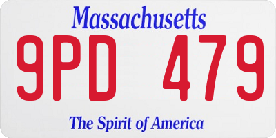 MA license plate 9PD479
