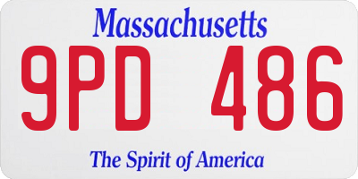 MA license plate 9PD486