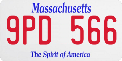 MA license plate 9PD566