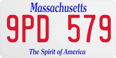 MA license plate 9PD579