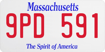 MA license plate 9PD591