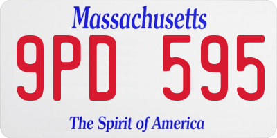 MA license plate 9PD595