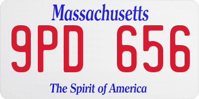 MA license plate 9PD656