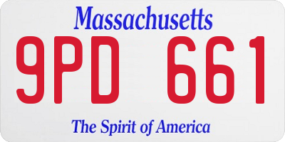 MA license plate 9PD661