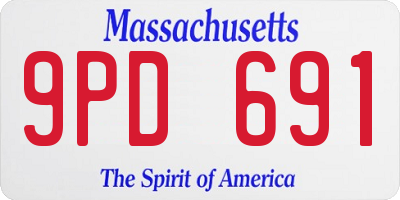 MA license plate 9PD691