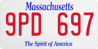 MA license plate 9PD697
