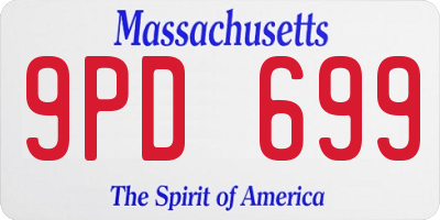 MA license plate 9PD699