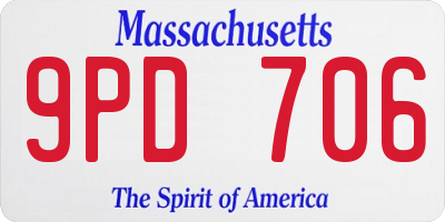 MA license plate 9PD706