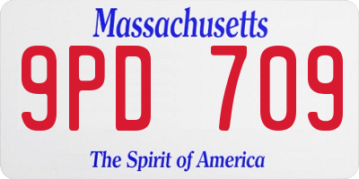 MA license plate 9PD709