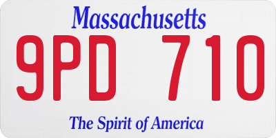 MA license plate 9PD710
