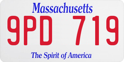 MA license plate 9PD719