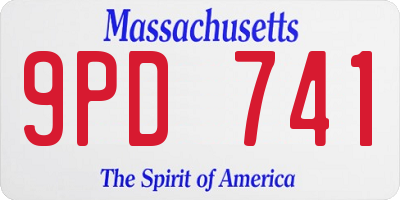MA license plate 9PD741