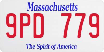 MA license plate 9PD779