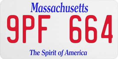 MA license plate 9PF664