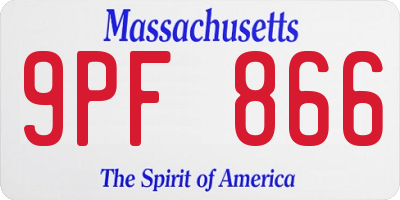 MA license plate 9PF866