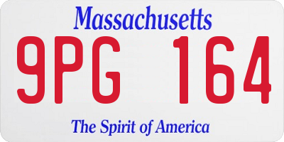 MA license plate 9PG164