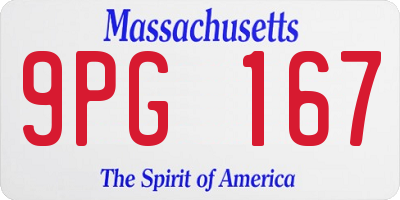 MA license plate 9PG167