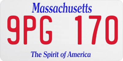 MA license plate 9PG170