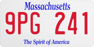 MA license plate 9PG241