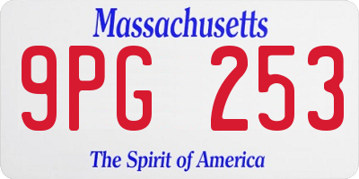 MA license plate 9PG253