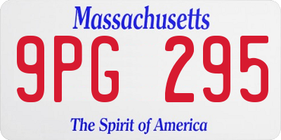 MA license plate 9PG295