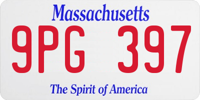 MA license plate 9PG397