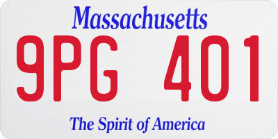 MA license plate 9PG401