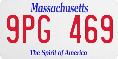 MA license plate 9PG469